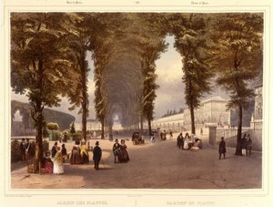 Der Jardin des Plantes - in „Promenade dans Paris et ses environs“, von Jacottet und Benoist, Paris, ca. 1840