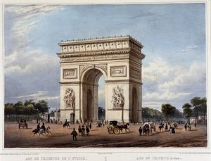 Der Triumphbogen - in Promenade dans Paris et ses environs, entworfen von Jacottet und Benoist, ca. 1840