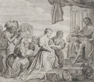 Salomo und die Königin von Saba von Philippe Lambert Joseph Spruyt