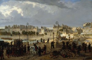 Aufruhrszene an der Pont de l