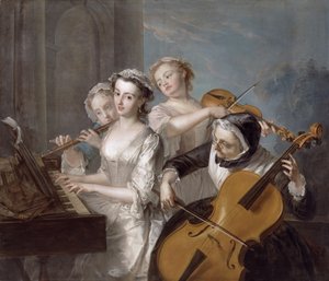 Der Sinn des Hörens, ca. 1744-7 von Philippe Mercier