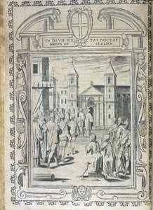 Tafel der Statuten des Malteserordens „Statuta Hospitalis Hervsalem“ (Prozession), von Philippe Thomassin, späte 16. Jahrhundert