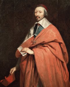 Porträt von Armand Jean du Plessis, Kardinal de Richelieu von Philippe de (studio of) Champaigne