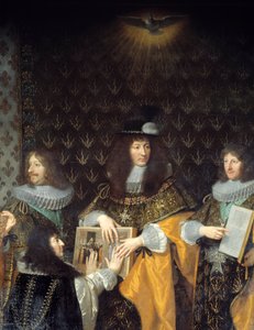 König Ludwig XIV. empfängt den Ritter des Ordens vom Heiligen Geist (Detail) von Philippe de Champaigne