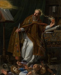 Der heilige Augustinus in seinem Studierzimmer, die Ketzer zertretend von Philippe de Champaigne