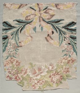 Seidenfragment, Teil des Panels genannt Le panier fleuri, 1770 von Philippe de Lasalle