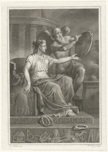 Allegorische Darstellung zum 50-jährigen Bestehen von Felix Meritis, 1827 von Philippus Velijn