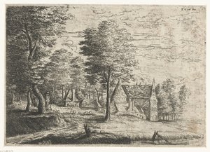 Landschaft mit einem Hirten und seiner Herde