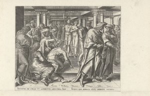 Christus und die Ehebrecherin von Philips Galle
