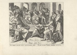 Christus heilt eine verkrüppelte Frau von Philips Galle