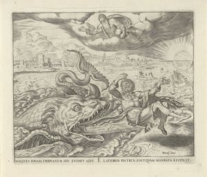 Der Fisch spuckt Jona auf das Land von Philips Galle