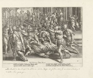 Gefangennahme des Paulus in Jerusalem von Philips Galle