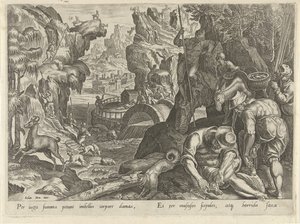 Jagd auf Gämsen von Philips Galle