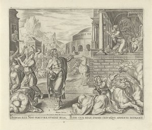 Jona prophezeit den Untergang von Ninive von Philips Galle