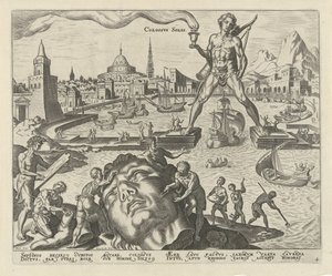 Kolos von Rhodos (Colossvs Solis) (Die acht Weltwunder) von Philips Galle