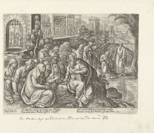 Paulus bekehrt die Frauen von Philippi von Philips Galle