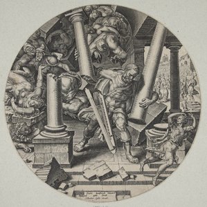 Samson zerstört den Tempel der Philister