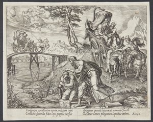 St. Philippus tauft den Eunuchen von Philips Galle