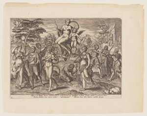 Die Macht der Frau [3 Esdras 4:18-19, 22-23, 29-32], aus Die Vier Stärksten Mächte von Philips Galle