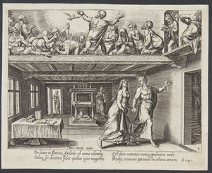 Die Herabkunft des Heiligen Geistes von Philips Galle