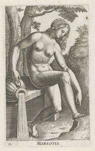 Wassernymphe Mareotis Stroom- und Wassernymphen (Serientitel) von Philips Galle