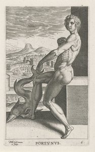 Meeresgott Portunus von Philips Galle