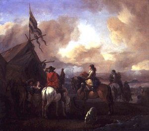 Kavalleristen in einem Militärlager von Philips Wouwermans or Wouwerman