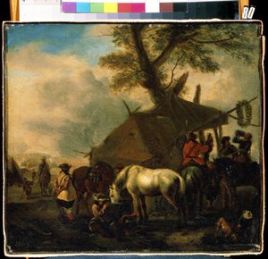 Der Wasserplatz von Philips Wouwermans or Wouwerman