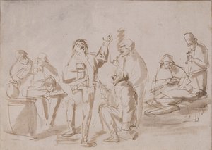 Bauern in einer Taverne, ca. 1662 von Phillips de Koninck