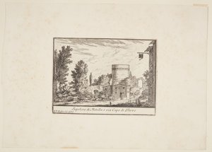 Grabmal der Metella oder Capo di Bove von Philothée Francois Duflos