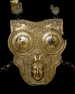 Phönizische Zivilisation: goldene Bronzeschiff von Ksour-es-Saf. 3.-2. Jahrhundert v. Chr. Tunis, Bardo-Museum.