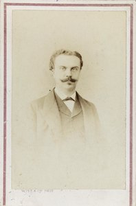 Porträt von Guy de Maupassant, ca. 1880 von Photo studio Witz and Cie.