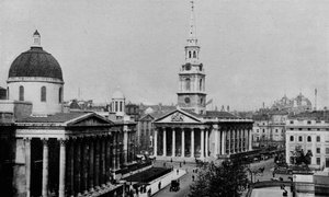 National Gallery und Kirche St. Martin-in-the-Fields, Westminster, London von Photochrom Co Ltd of London