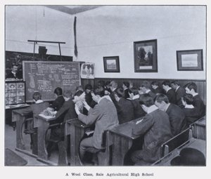 Eine Wollklasse, Sale Agricultural High School von Photographer Australian