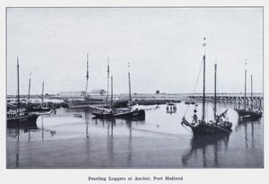 Perlenfischerboote vor Anker, Port Hedland (s/w Foto) von Photographer Australian