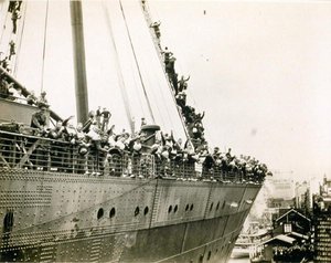Die Mauretania in Sydney, Mai 1940
