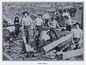 Holzarbeiter (s/w Foto) von Photographer Australian