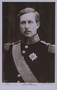 Albert I., König von Belgien von Photographer Belgian