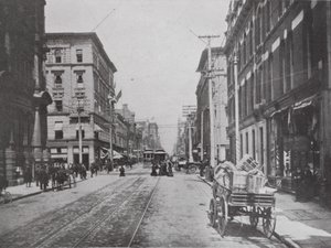 Blick auf die Yonge Street, Ecke King, Toronto von Photographer Canadian