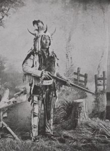 Stony Indian im Kriegskostüm