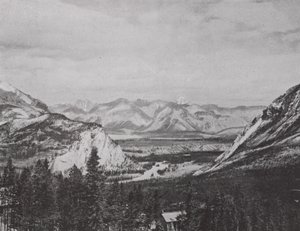 Das Bow-Tal, im kanadischen Nationalpark; Canadian Pacific Railway