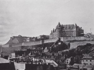 Das Chateau und die Zitadelle von der Unterstadt, Quebec