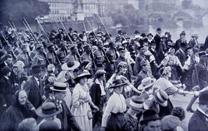 Tschechische Truppen kehren nach dem Ersten Weltkrieg nach Hause zurück von Photographer Czech