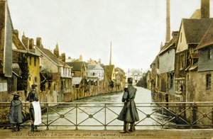 Fluss Somme und die Brücke von Talence, Abbeville, Frankreich