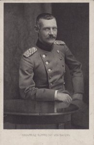 Kronprinz Rupprecht von Bayern, deutscher Militärkommandant des Ersten Weltkriegs (s/w Foto) von Photographer German