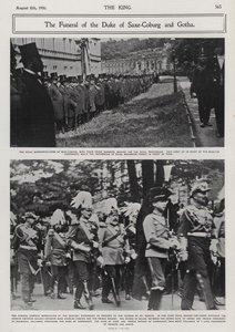 Beerdigung von Alfred, Herzog von Sachsen-Coburg und Gotha, zweiter Sohn von Königin Victoria und Prinz Albert, Coburg, Deutschland von Photographer German