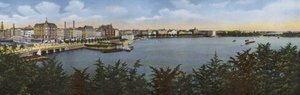 Hamburg: Panorama vom alten und neuen Jungfernstieg von Photographer German