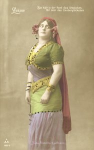 Hedwig Franzillo Kauffman als Lakme (Farbfoto)