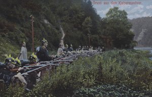 Kaiserlich Deutsche Armee bei Manövern von Photographer German