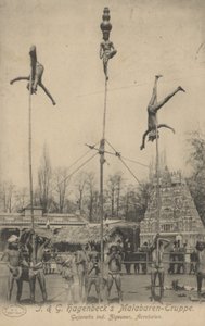J & G Hagenbecks Truppe von Malabar-Akrobaten von Photographer German